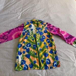 Anthropologie Multicolor Floral Flannel Pajama Set